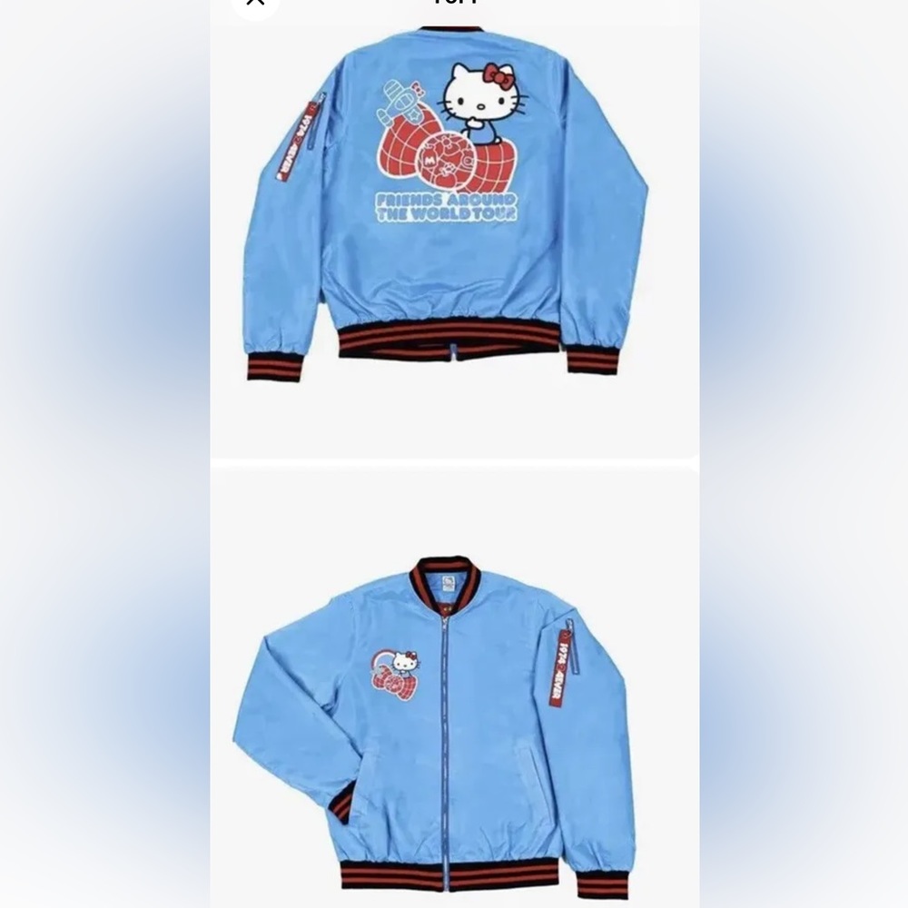 NWT HELLO KITTY Sanrio 45th Anniversary FRIENDS AROUND THE WORLD TOUR Jacket xl